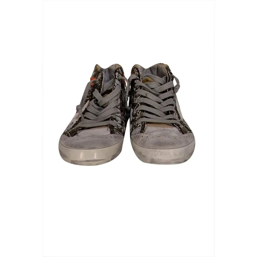Golden Goose - Olive w/ White Graffiti Print 